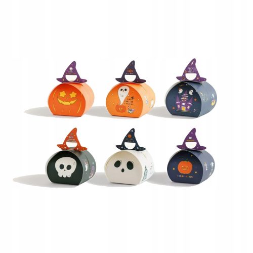  30x Halloween Spooky Pumpkin Party Snack Candy Wrap Bag, Gift Box