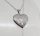  Necklace Pendant Surgical Steel Secret Heart Silver