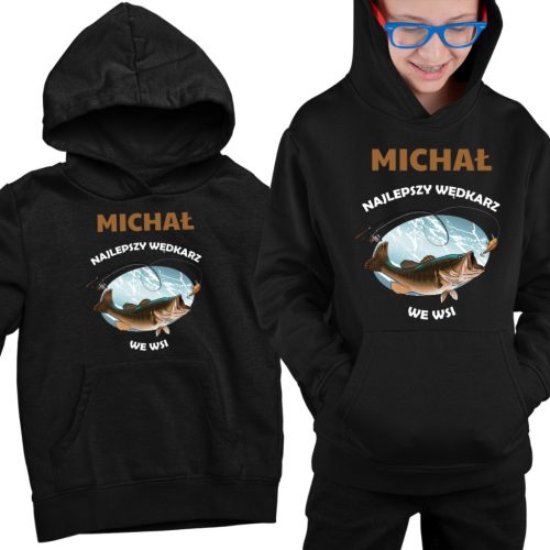  SWEATSHIRT WITH HOOD WARM GIFT FOR ANGLER NAME PATTERNS