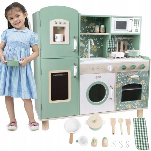  CLASSIC WORLD LARGE WOODEN VINTAGE KITCHEN FOR CHILDREN + ACCESSORIES