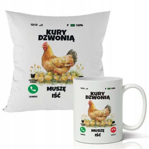  GIFT MUG + PILLOW - Chickens Are Calling - FOR A FARMER - I Have to Go