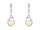  BEAUTIFUL SILVER HANGING EARRINGS RHODIUM PLATED WITH OPAL