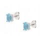  SILVER SWISS TOPAZ EARRINGS NATURAL 6x4 RHODIUM PLATED GIFT