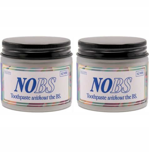  NOBS toothpaste tablets. Nano-hydroxyapatite, remineralized with NHA