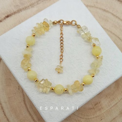  Bracelet natural stone CITRINE, jade