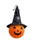  DECORATIVE SOFT PUMPKIN WITH HALLOWEEN HAT, PUMPKINS 18 CM