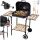  LARGE FOLDABLE GARDEN CHARCOAL GRILL ON WHEELS WITH SHELVES BBQ GRID ROTTAGE