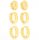  EARRINGS surgical steel SET 3 pairs HOOPS gold plated