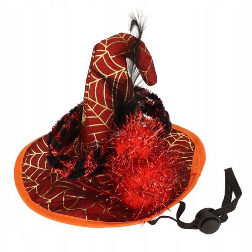  Halloween hat for dog and cat with spider decoration, adjustable