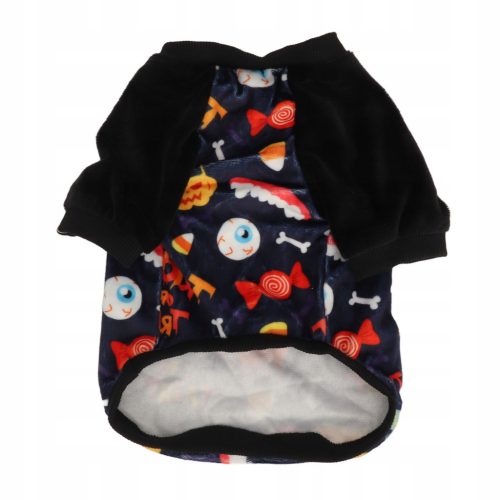  Halloween dog clothes with pumpkin and candy pattern, stylish and cute