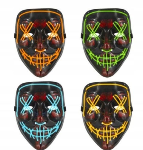  Halloween LED Mask 4 Patterns Mix Glowing HALLOWEEN PARTY