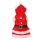  Reversible coral terry Christmas dress for dogs with S-button