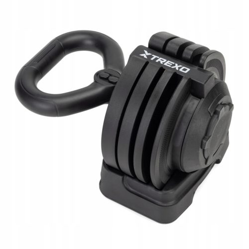 Adjustable kettlebell TREXO TXO-B4W004 12 kg black Rubber steel 4 plates