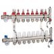  X-HOME UNDERFLOOR HEATING MANIFOLD 8 PEX CONNECTORS P VALVE