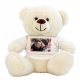  White teddy bear in a T-shirt with your photo - photo teddy bear