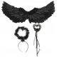  o-ANGEL WINGS SET BLACK HALLOWEEN COSPLAY