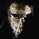  Black and Gold Skull Metal Halloween Mask