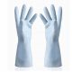  Rubber Cleaning Gloves, Waterproof, Non-Slip, Blue, S