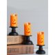  Colorful flameless LED candles in the shape of a pumpkin – Halloween decoration