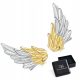  K800 Two-tone gold-plated angel wing stud earrings silver 925