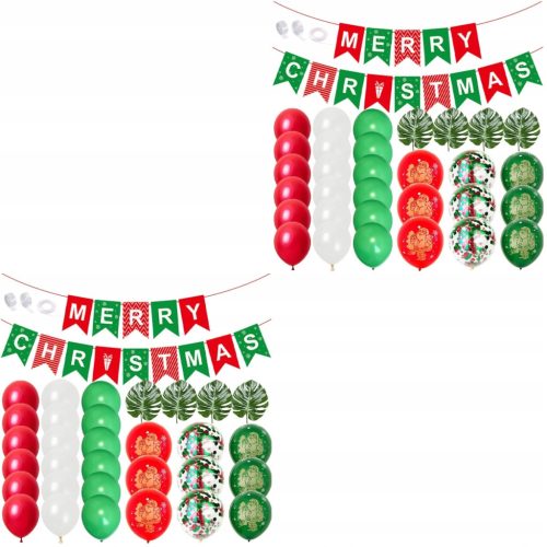  2 SETS CHRISTMAS BALLOON GARLAND MADE OF LATEX