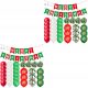  2 SETS CHRISTMAS BALLOON GARLAND MADE OF LATEX