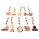  10 pieces wooden bead garlands, colorful Halloween decorations