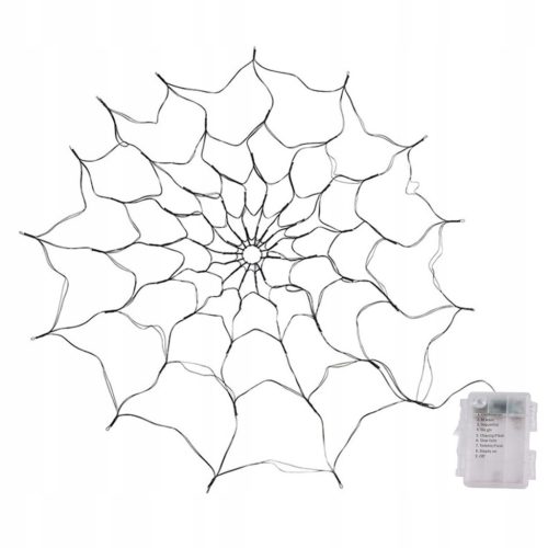  Artificial LED spider web 1.2 m, 8 Halloween effects, orange