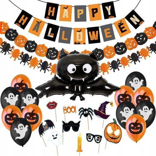  HALLOWEEN DECORATION 26-PIECE PARTY DECORATION SET BALLOONS BANNERS