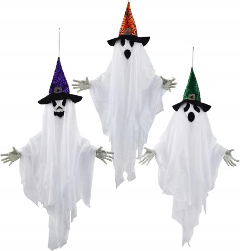  DECORATIONS HALLOWEEN ORNAMENTS HANGING GHOSTS 3 pcs. 63CM SPIRIT OF THE SOUL