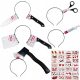  HEADBAND SET, SCISSORS, KNIFE, SYRINGE REMOVER + HALLOWEEN TATTOOS