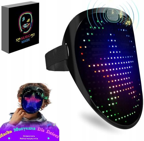 LED DIGITAL MASK MUSIC 60 DESIGNS MUSIC MASK PARTY DRESS