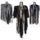  3x Hanging Skeleton Halloween Decoration, 135 cm, 2 x 80 cm, Hanging Decoration