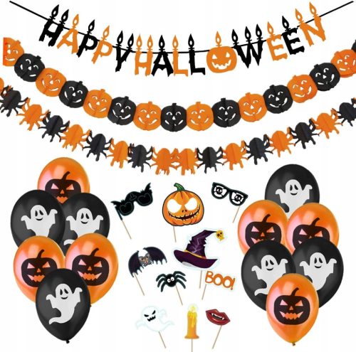  HALLOWEEN DECORATION 25-PIECE PARTY DECORATION SET BALLOONS BANNERS