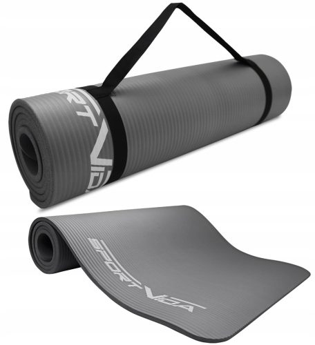  Sportvida exercise mat 180 cm x 60 cm gray