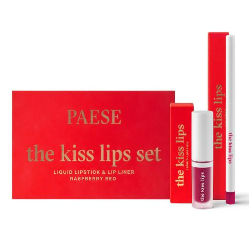  PAESE The Kiss Lips Set Lip liner and liquid lipstick set 05 Raspberry Red