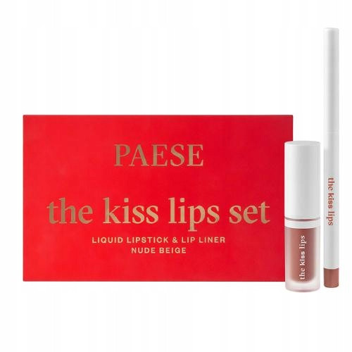  PAESE The Kiss Lips Set Lip liner and liquid lipstick set 01 Nude Beige