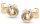  BEAUTIFUL ORIGINAL GOLD EARRINGS TWO-COLOR KNOTS 14KT 585