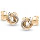  BEAUTIFUL ORIGINAL GOLD EARRINGS TWO-COLOR KNOTS 14KT 585