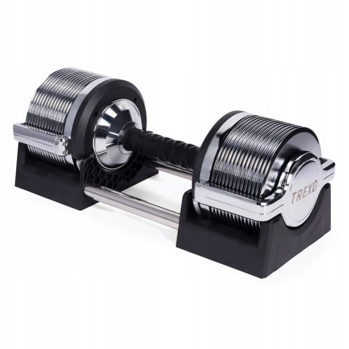  Trexo 1x 32 kg chrome adjustable dumbbells