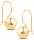  BEAUTIFUL GOLD EARRINGS CLASSIC HANGING BALLS 7 MM 14KT 585