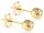  BEAUTIFUL GOLD EARRINGS BALLS DIAMOND BALLS 14KT 585 4 mm