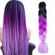  SYNTHETIC HAIR ARTIFICIAL FOR BRAIDS DREADLOCKS EXTENSIONS OMBRE PURPLE C13