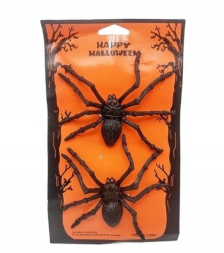  Halloween decoration spider large made of rubber 10x12cm pack of 20 pieces