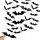  56pcs Halloween Bat 3D Wall Stickers