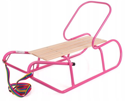  METAL SLED WITH BACKREST AND STRING CHILDREN'S SLED SOLID