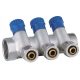  X-HOME PEX MANIFOLD 1” x 16 mm 3 CIRCUITS DHW SECTIONS FOR COLD WATER MONO