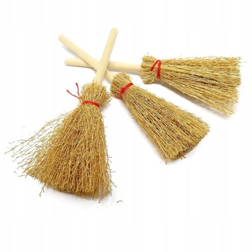  Miniature Artificial Straw Broom 20 pcs. Halloween Decoration