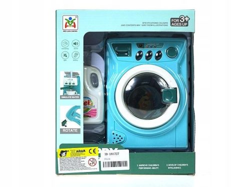  Set of household appliances, BATTERY-powered washing machine, toy for everyone, BLUE COLOR 14CM