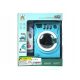  Set of household appliances, BATTERY-powered washing machine, toy for everyone, BLUE COLOR 14CM